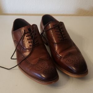 Stacy Adams Classic Brown Leather Oxfords Mens 9.5